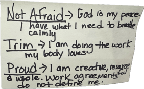 Dawns wall self-affirmations 2022